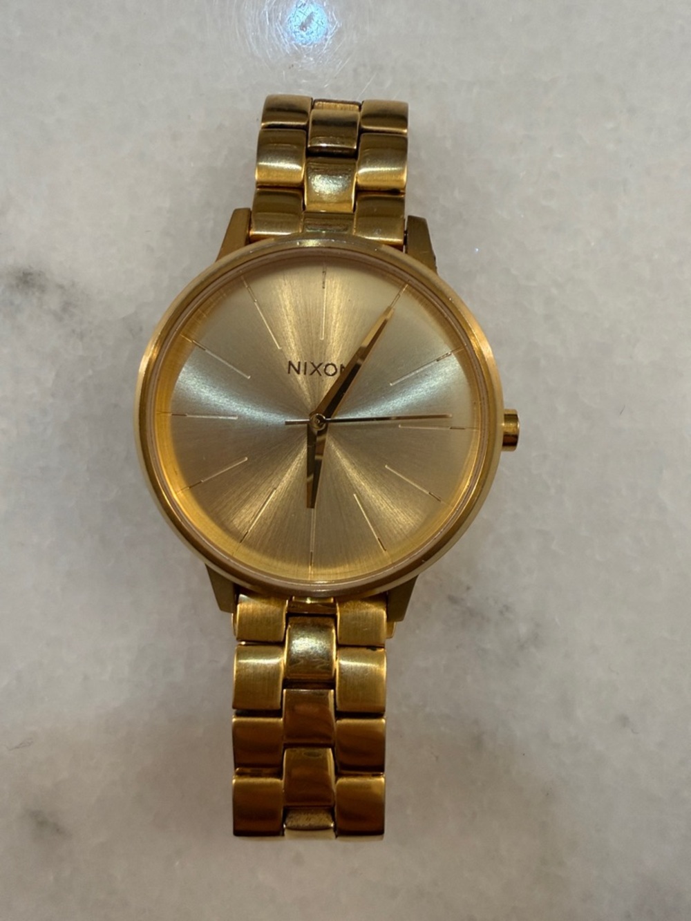 Nixon The Kensington Gold-Tone Sunburst Dial Bracelet Watch